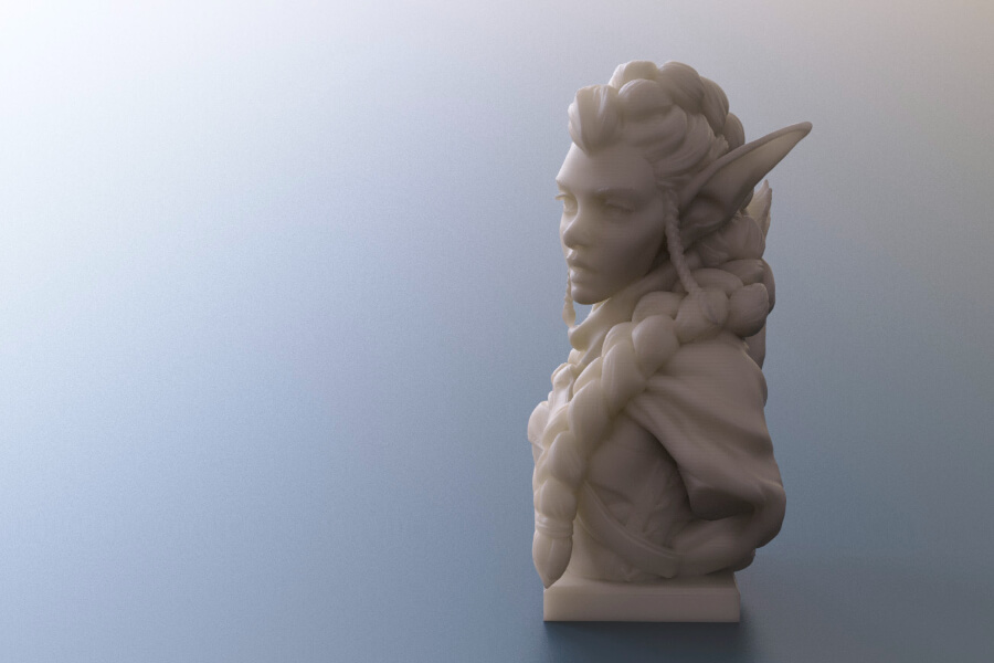 Bust Elf Arcas Print 3D
