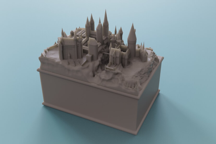 Macheta Castelul Hogwarts Printat 3D