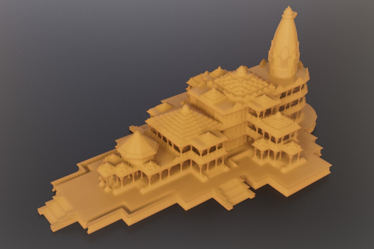 Macheta Templul Ayodhya Ram Print 3D