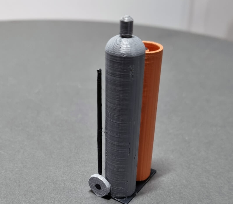 Butelii Compresor in Miniatura Print 3d